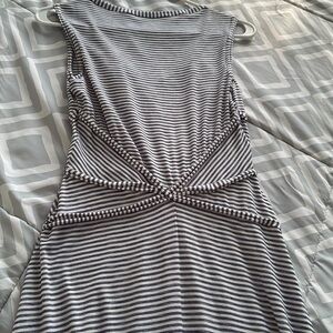 Max Studio Navy blue and White Striped maxi dress in size XS New without tag